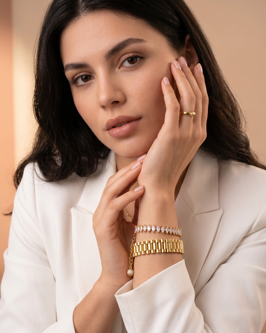 Gold Regalia Ethereal Tennis Stack