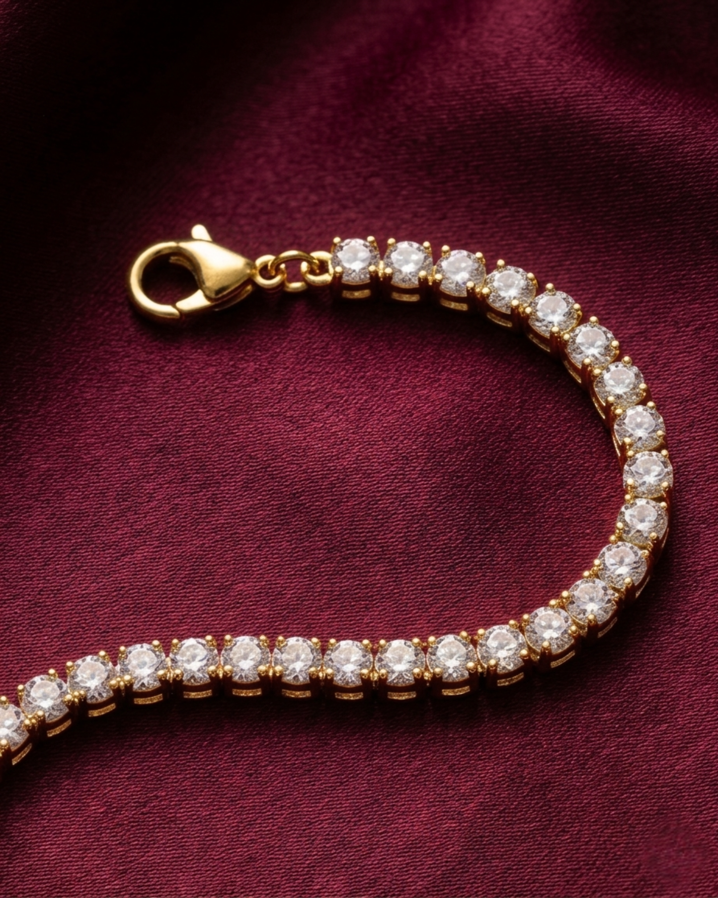 The Diana Sparkle AAA American Diamond Tennis Bracelet