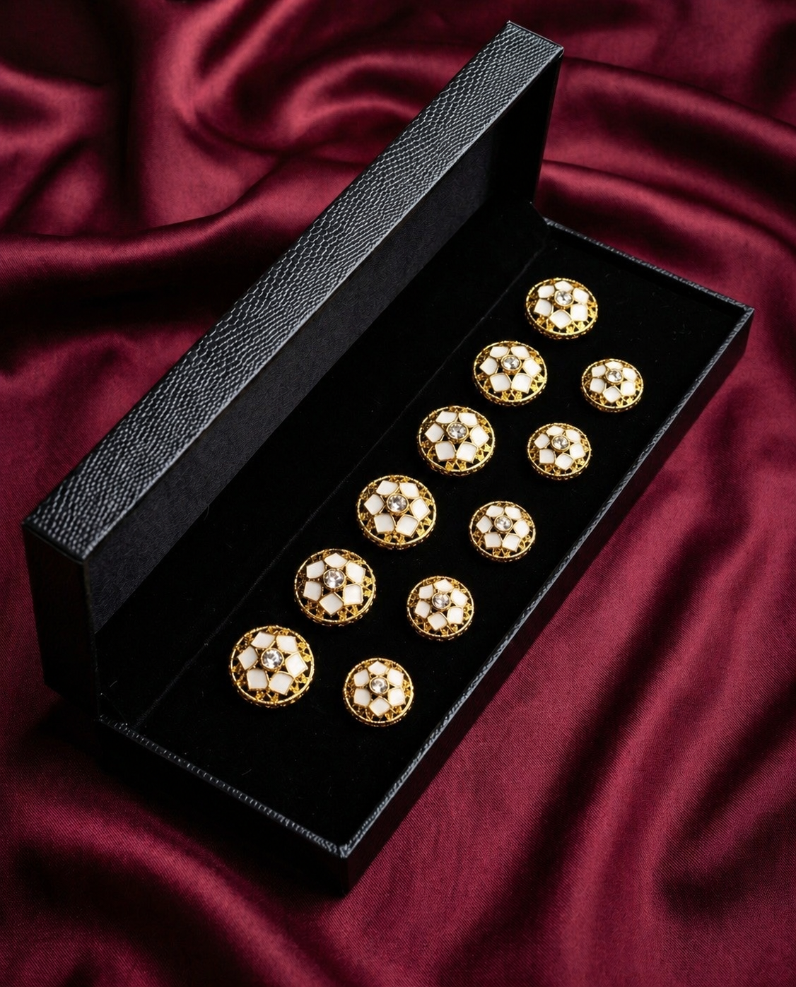 Rajputana Bloom Meenakari Button Set
