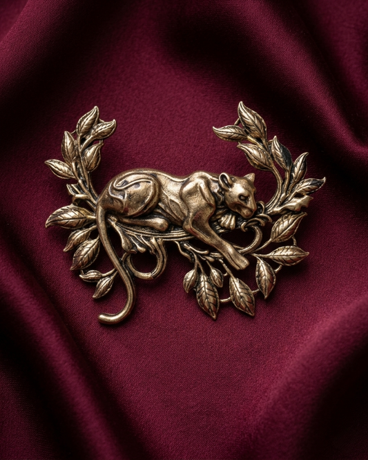 Midnight Panther Brooch