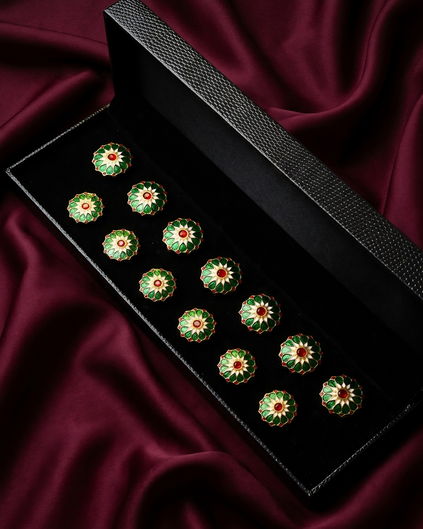 Bagh-e-Noor Meenakari Button Set