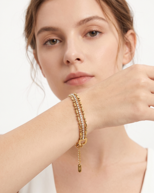 Elara 18K Gold-Plated Stainless Steel Bracelet