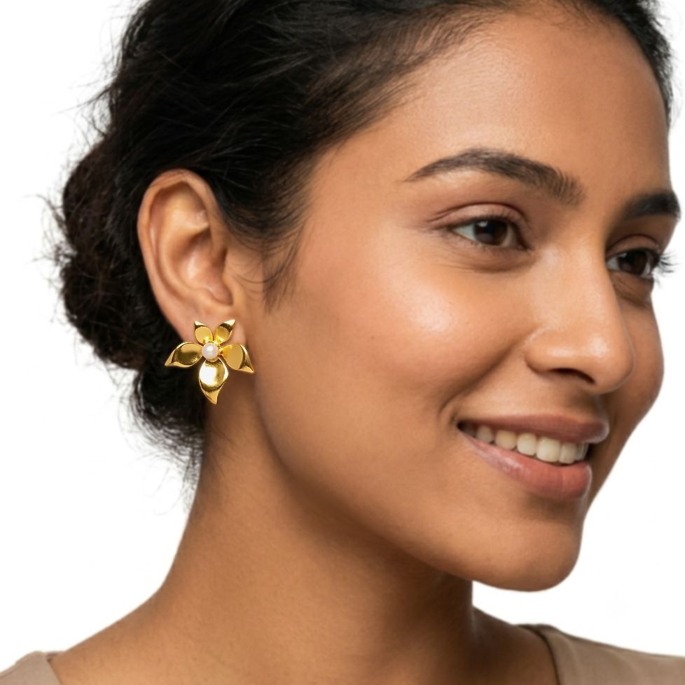 Periwinkle 18K Gold-Plated Stainless Steel Earrings