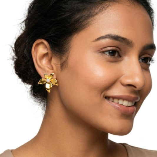 Periwinkle 18K Gold-Plated Stainless Steel Earrings