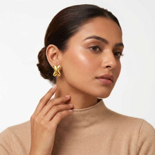 Royale X 18K Gold-Plated Stainless Steel Earrings