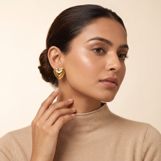 Lyra 18K Gold-Plated Stainless Steel Earrings
