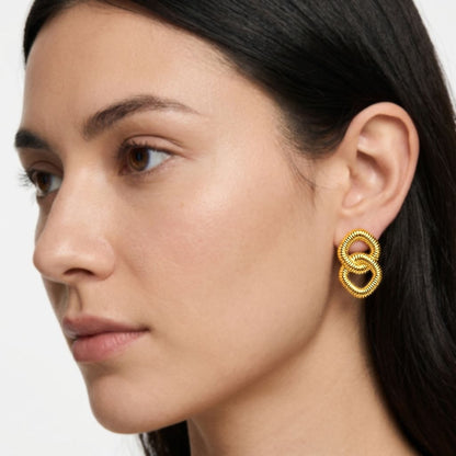 Aria 18K Gold-Plated Stainless Steel Earrings