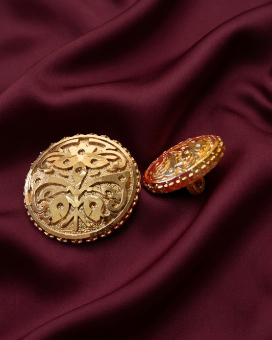 Filigree Gold Meenakari Button Set