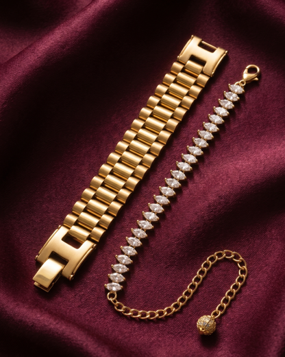 Gold Regalia Ethereal Tennis Stack