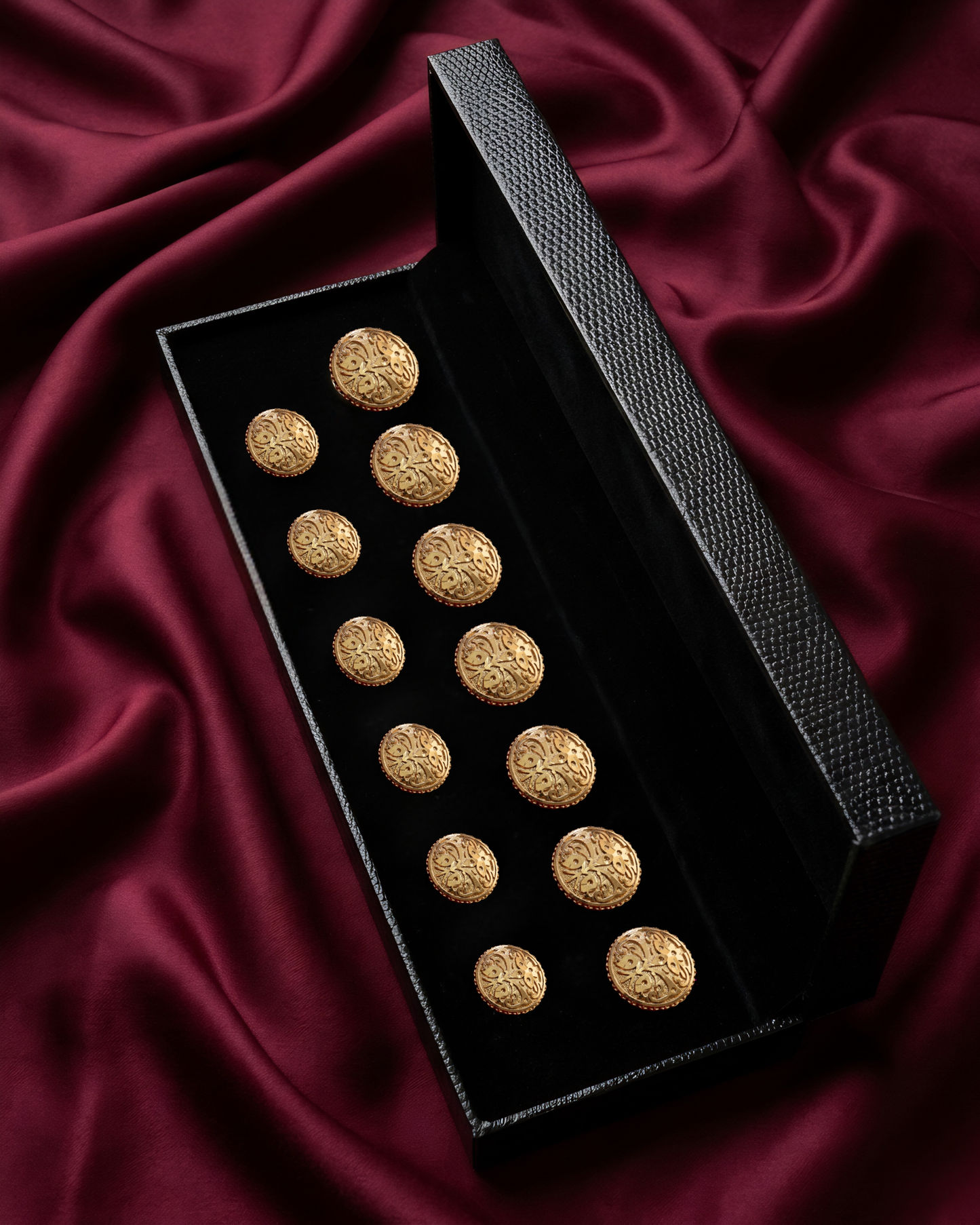 Filigree Gold Meenakari Button Set