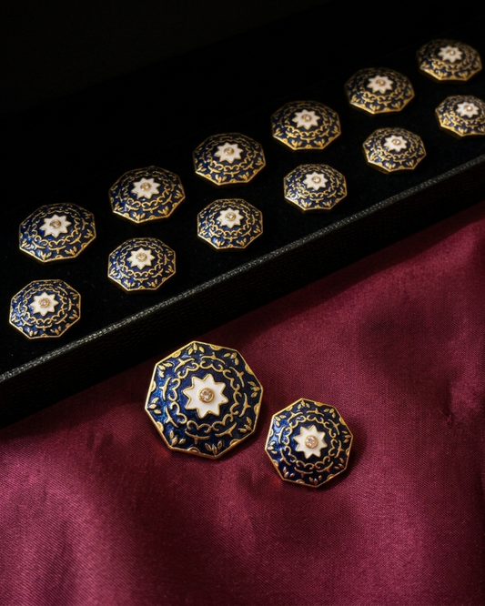 The Star of Marwar Meenakari Button Set