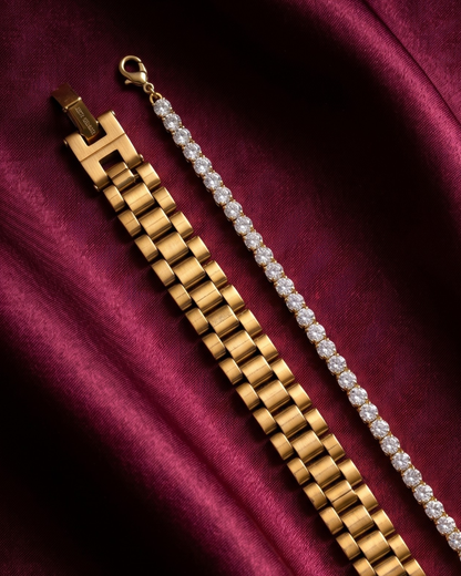 Gold Regalia & Diana Tennis Stack