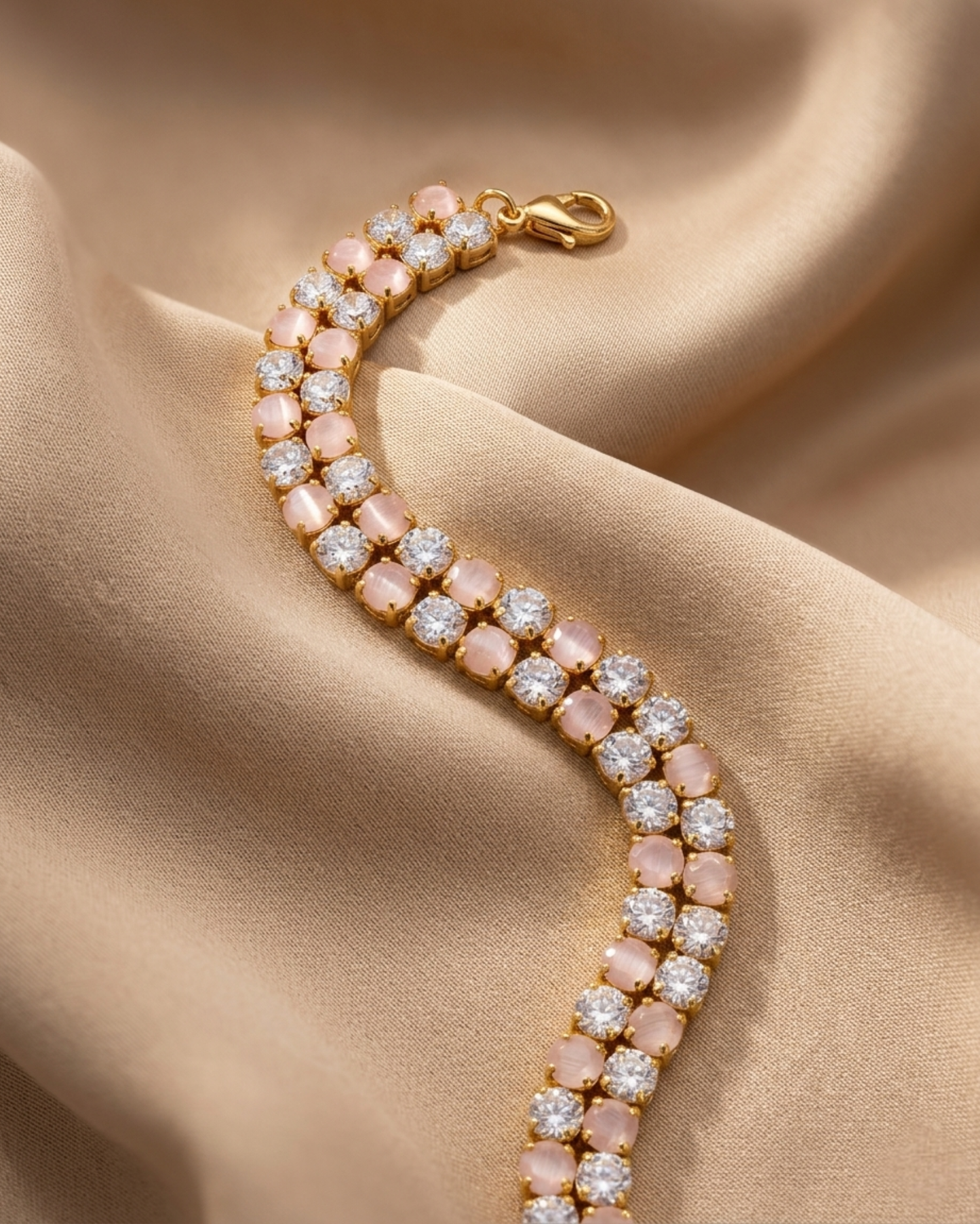 Rosé Dream AAA American Diamond Tennis Bracelet