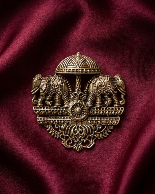 Antique Elephant Heritage Brooch