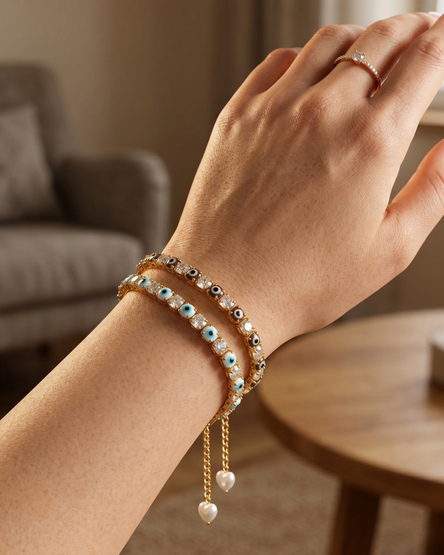 The Terra Amulet Evil Eye Tennis Bracelet Set