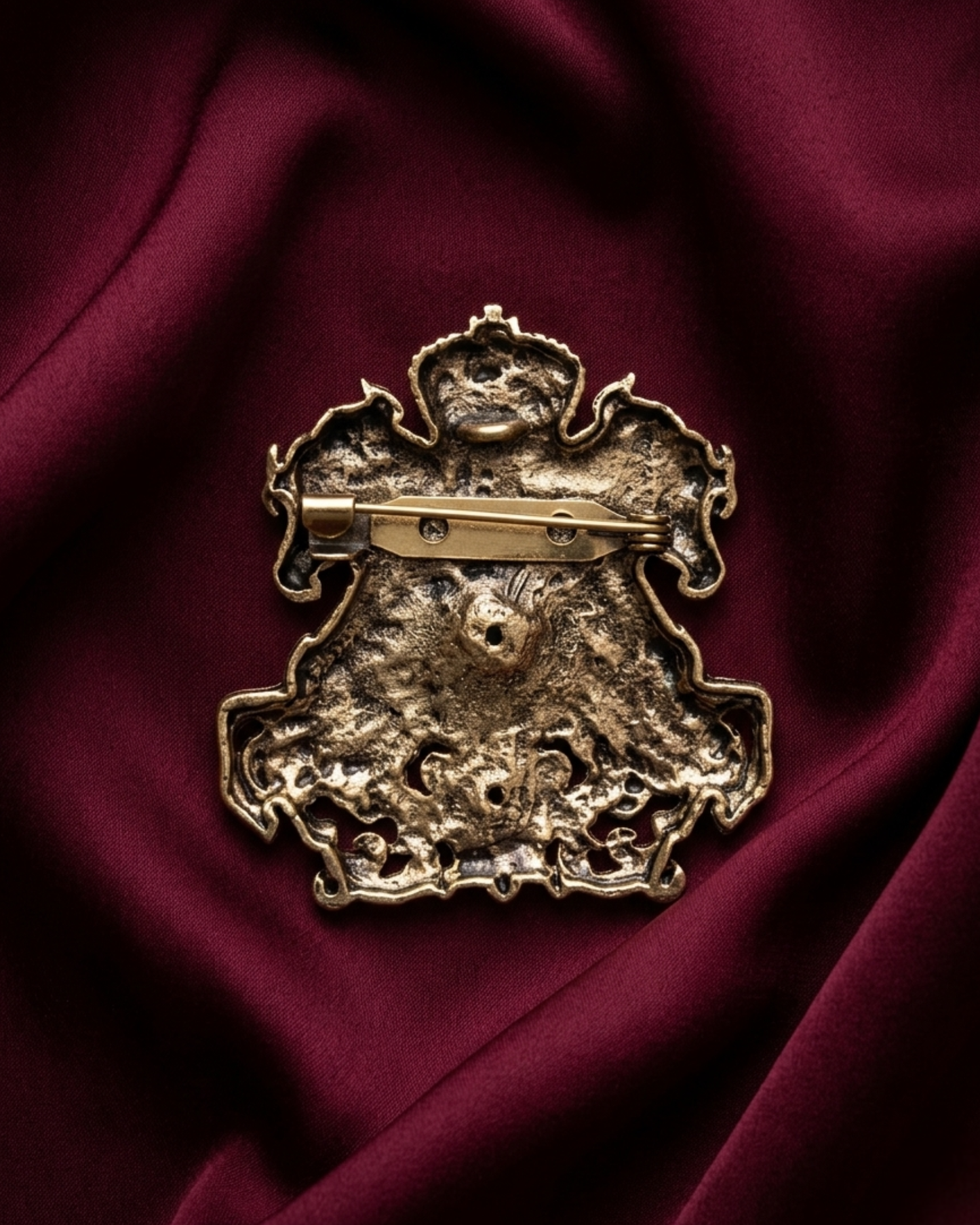 Stallion & Crown Ruby-Red Brooch