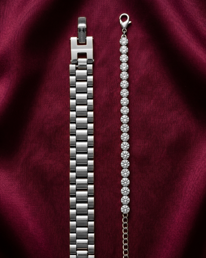 Silver Regalia & Diana Tennis Stack