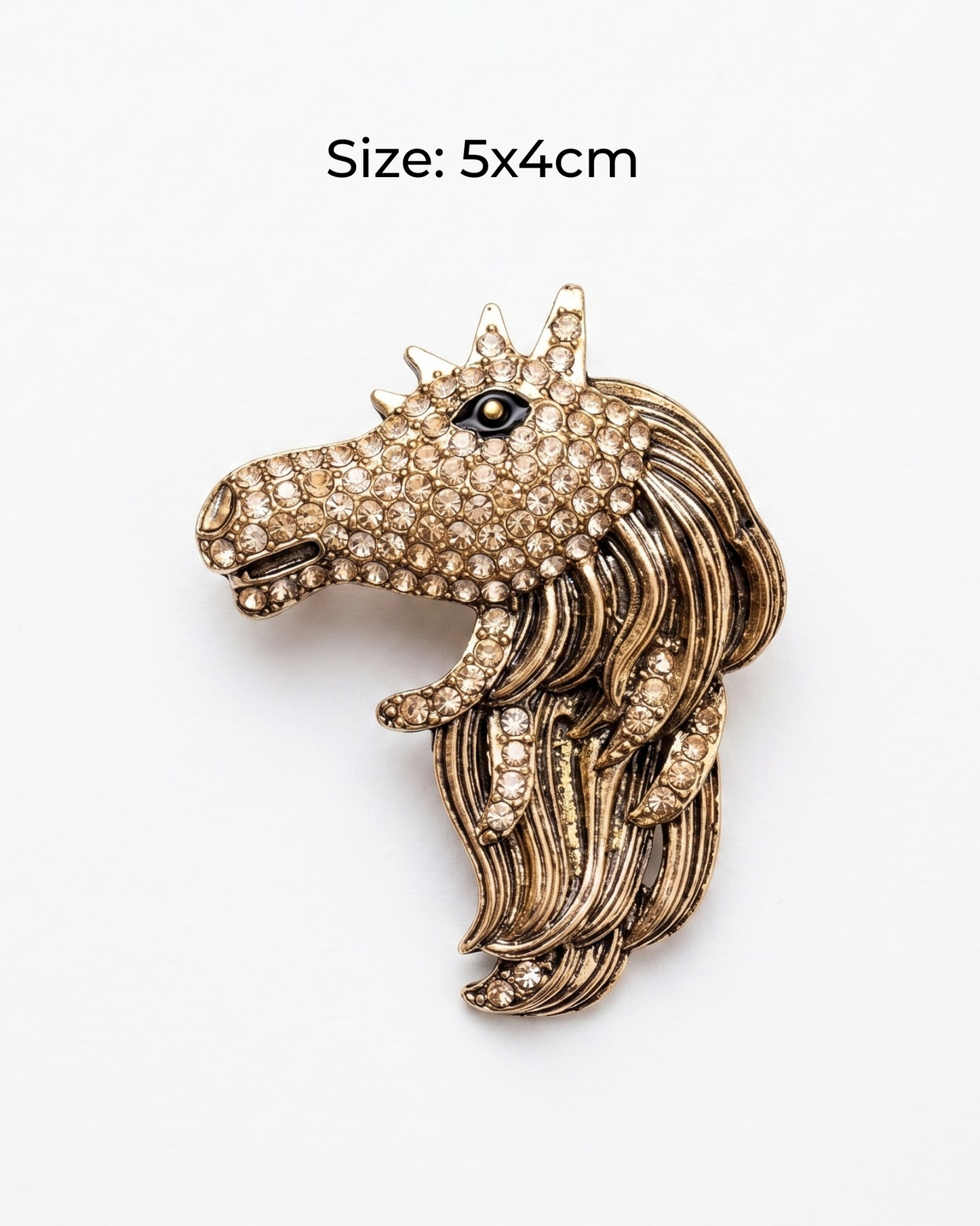 Stallion Horse Brass Brooch