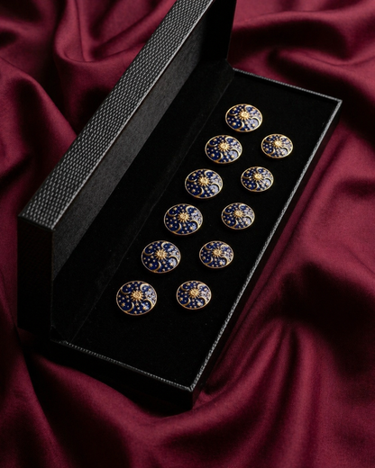 Midnight Galaxy Meenakari Button Set