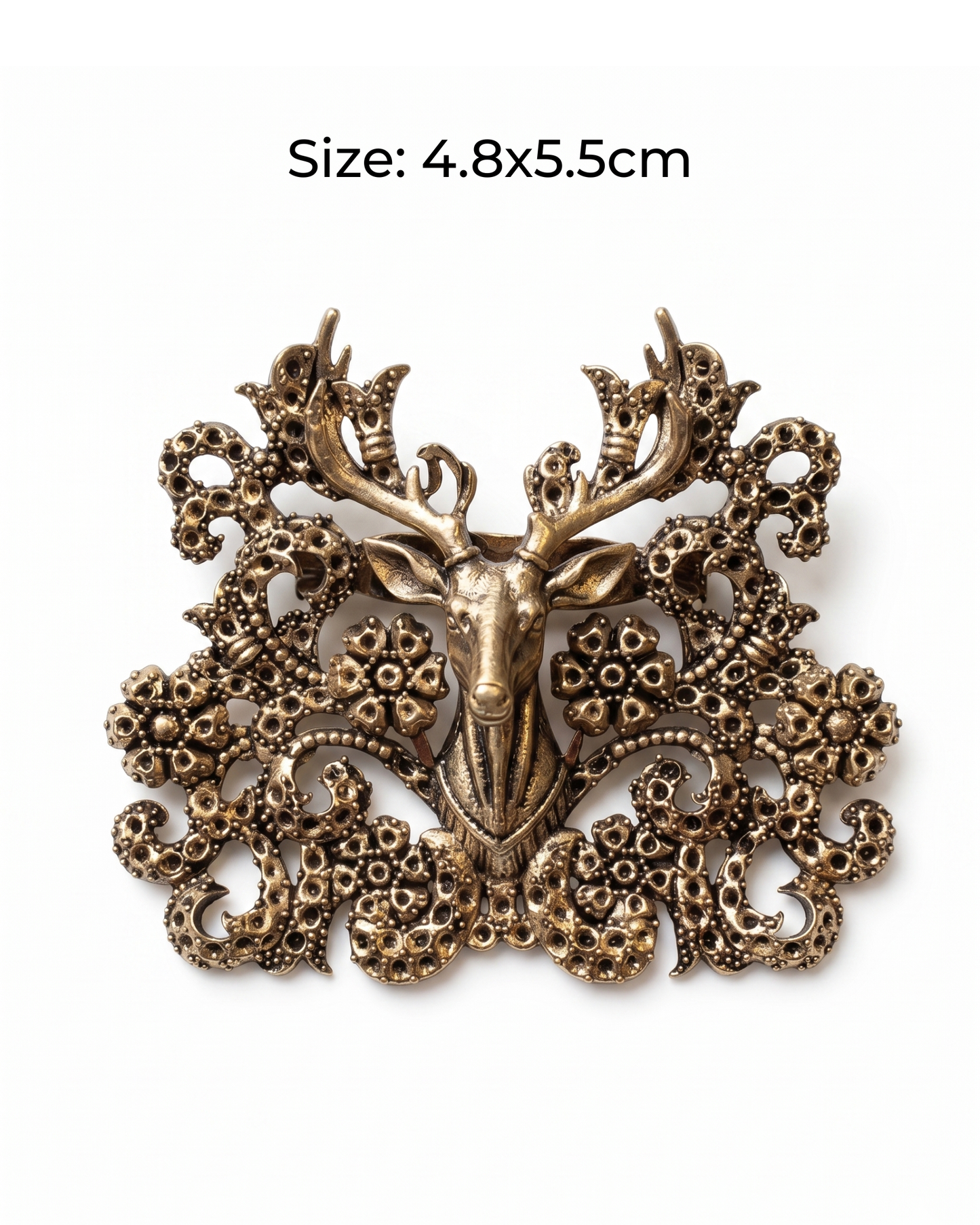 Royal Antler Brass Brooch