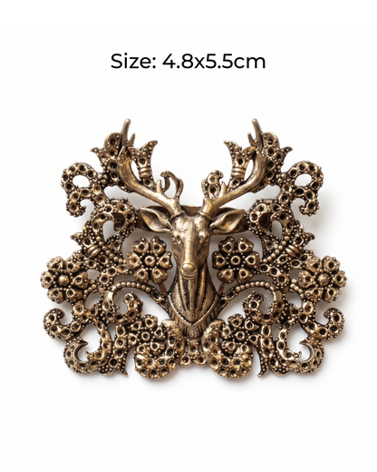 Royal Antler Brass Brooch