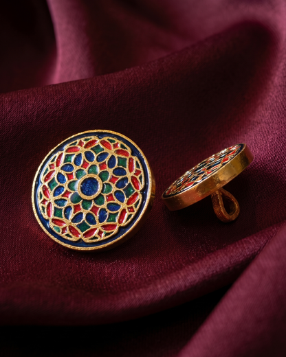 Jaipur Mandala Meenakari Button Set