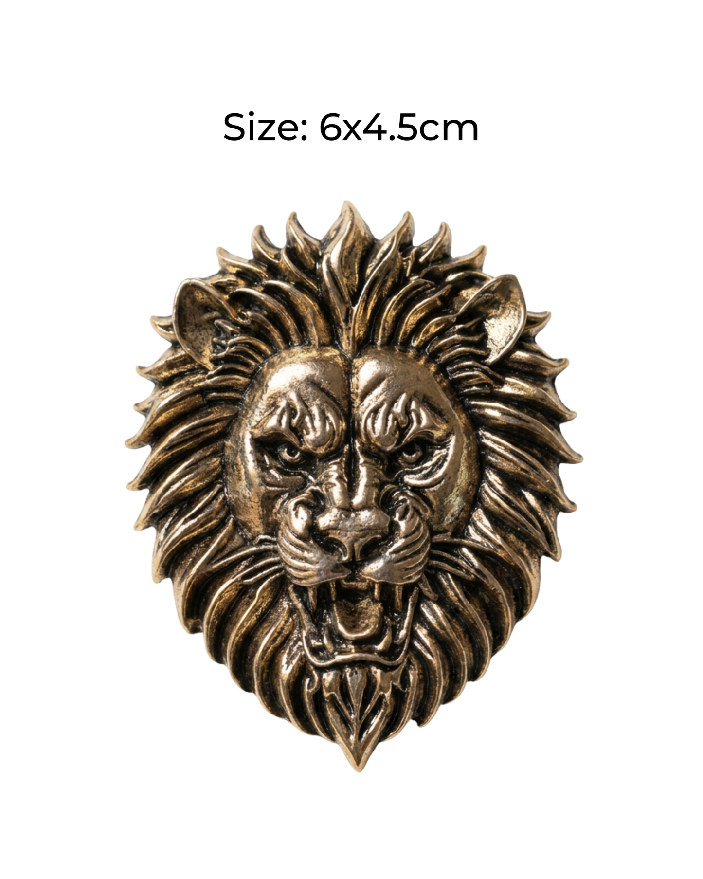 Roaring Lion Brass Brooch