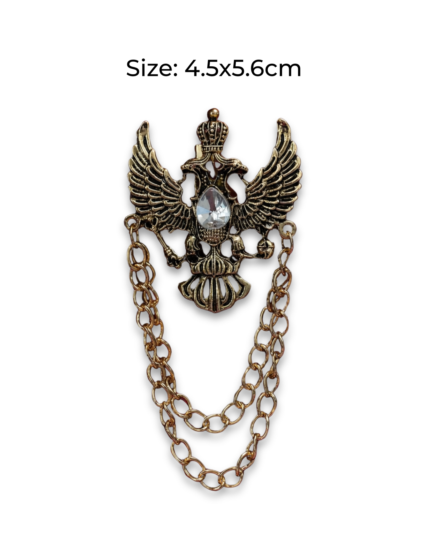 Rising Phoenix Brass Brooch