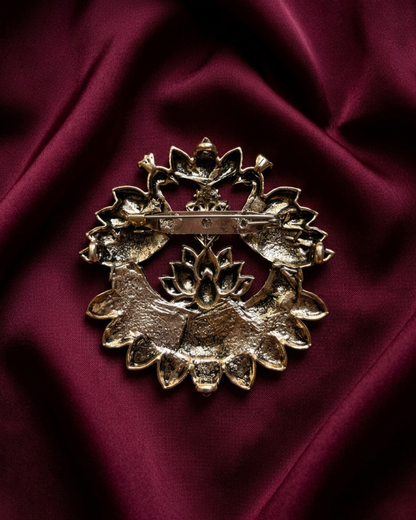 Imperial Lotus Peacock Brooch