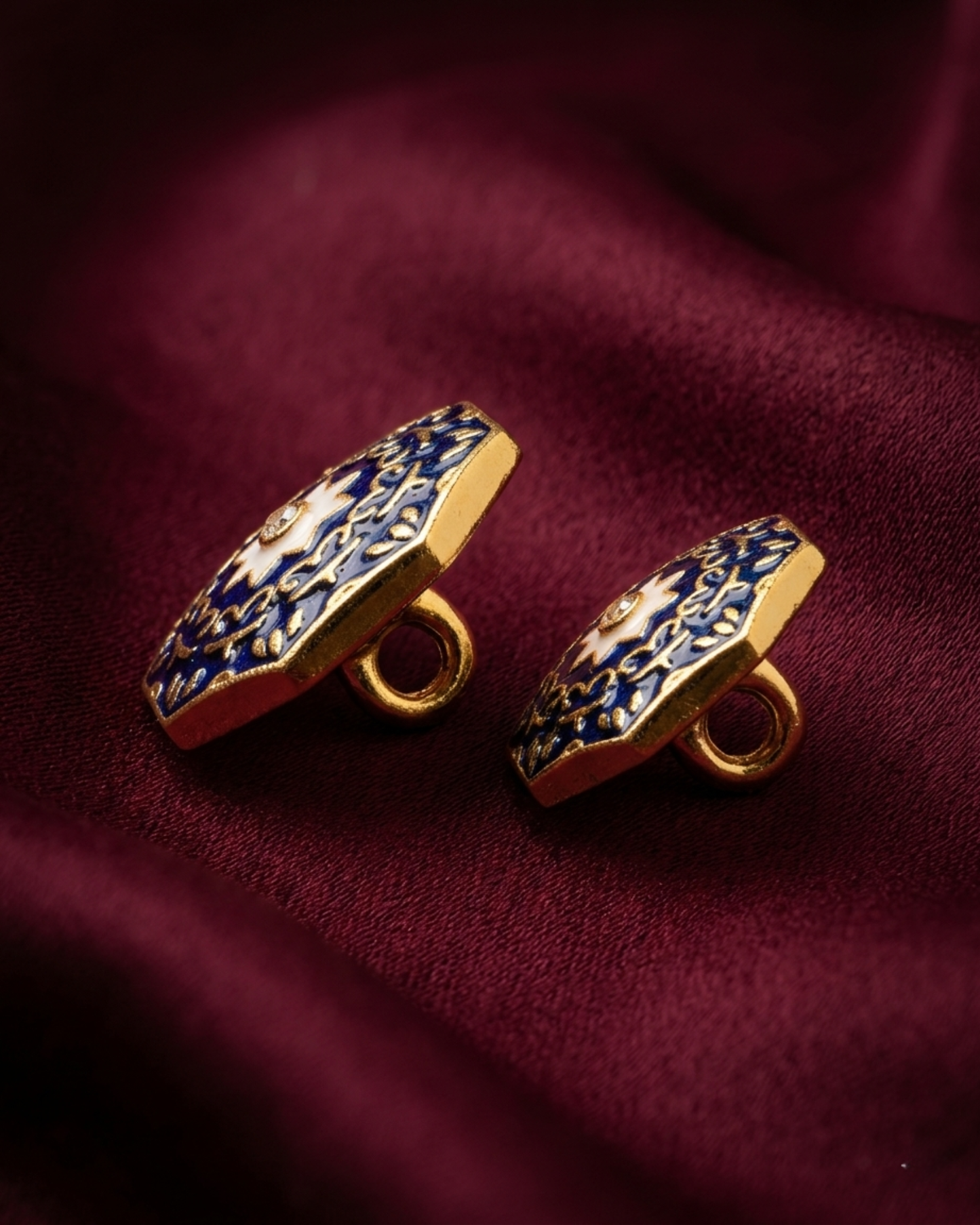 The Star of Marwar Meenakari Button Set