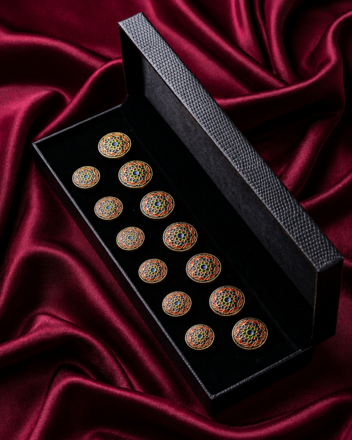 Jaipur Mandala Meenakari Button Set