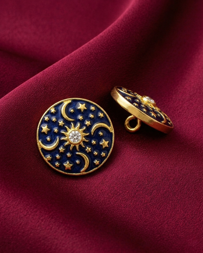 Midnight Galaxy Meenakari Button Set