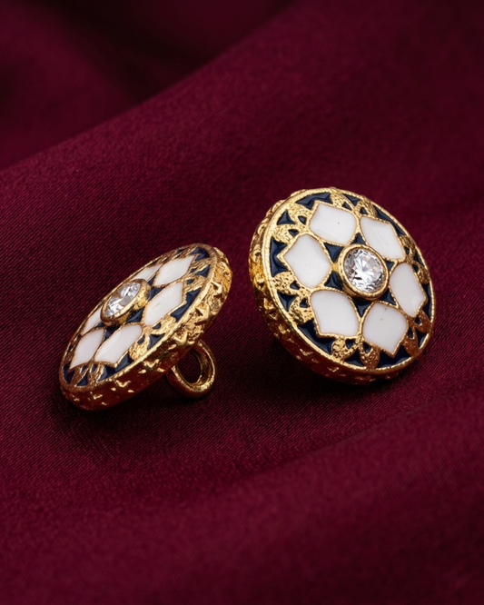 Rajputana Bloom Meenakari Button Set