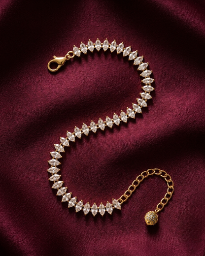 Ethereal Marquise AAA American Diamond Tennis Bracelet
