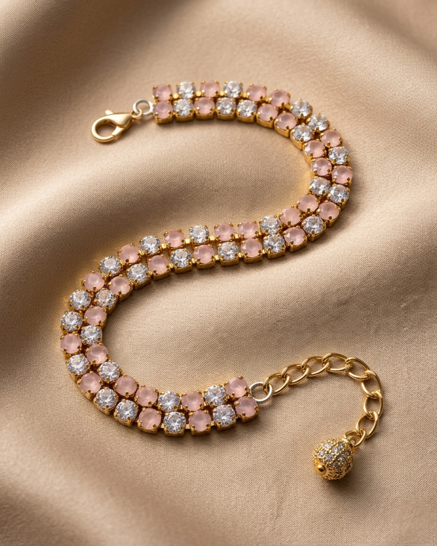 Rosé Dream AAA American Diamond Tennis Bracelet
