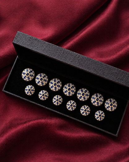 Royal Marwar Meenakari Scalloped Button Set