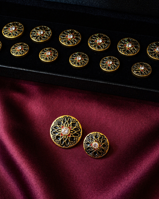 Maharaja Heritage Meenakari Button Set