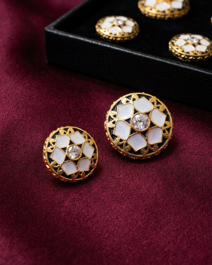 Rajputana Bloom Meenakari Button Set
