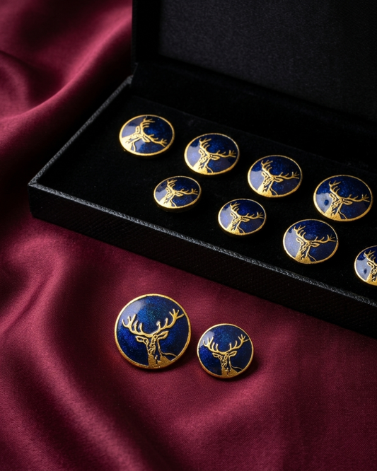 Barasingha Heritage Meenakari Button Set