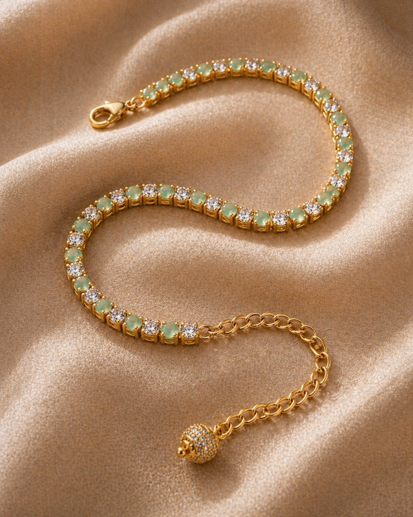 Mint Muse American Diamond Tennis Necklace