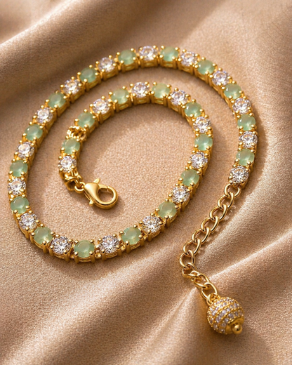 Mint Muse American Diamond Tennis Necklace
