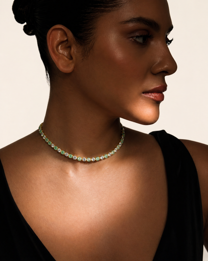 Mint Muse American Diamond Tennis Necklace