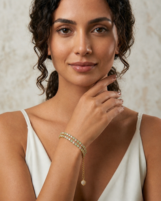 Mint Muse AAA American Diamond Tennis Bracelet