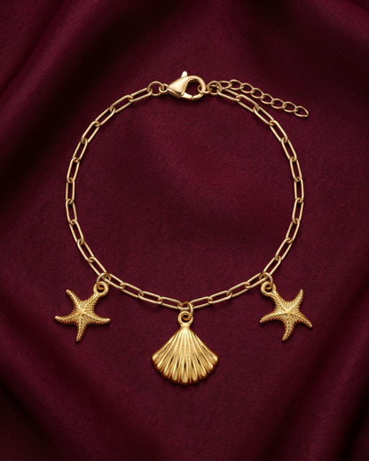 Cove Shell & Starfish Charm Bracelet