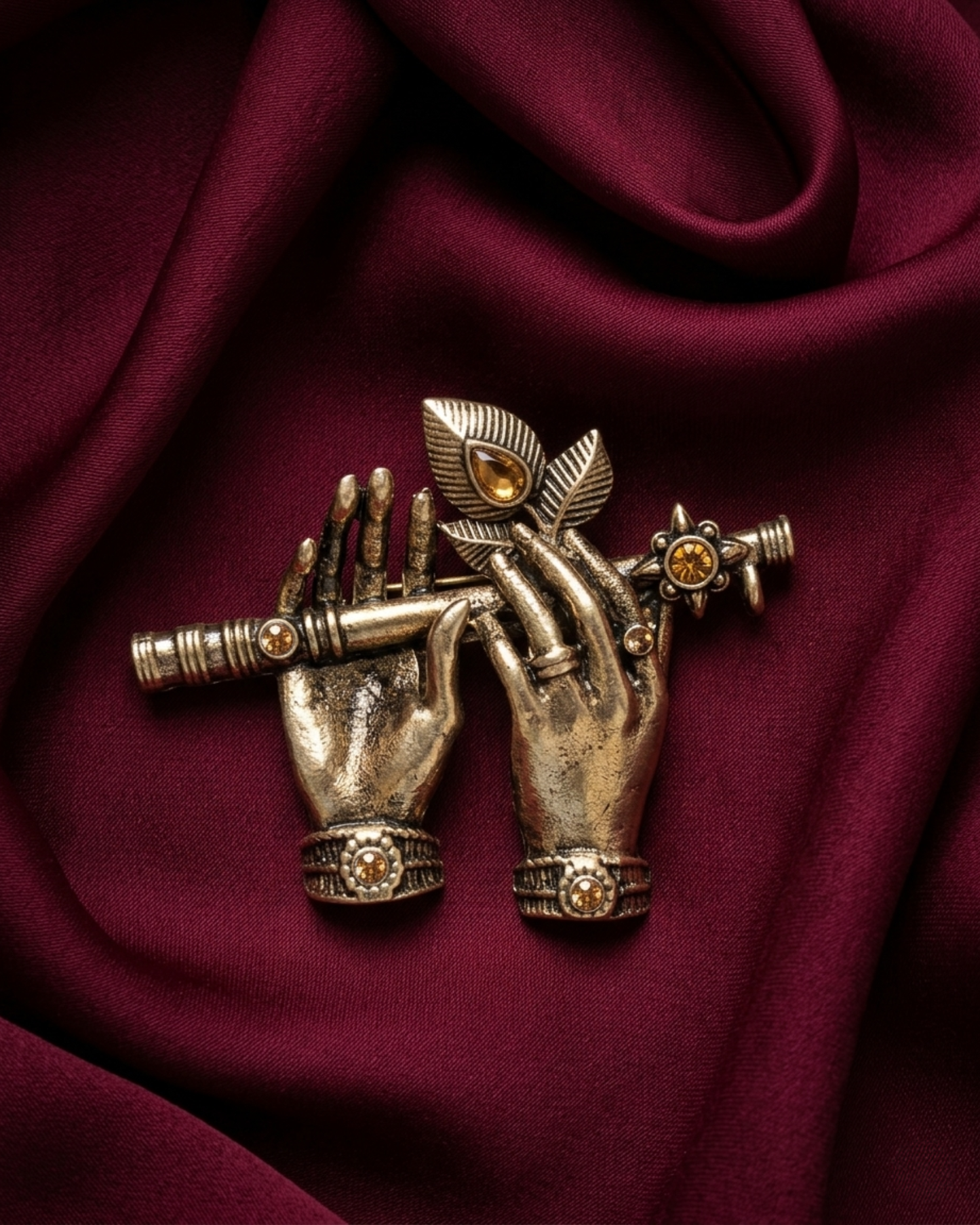 Krishna Flute Brooch