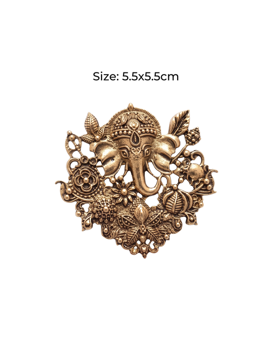Ganesha Antique Brass Brooch