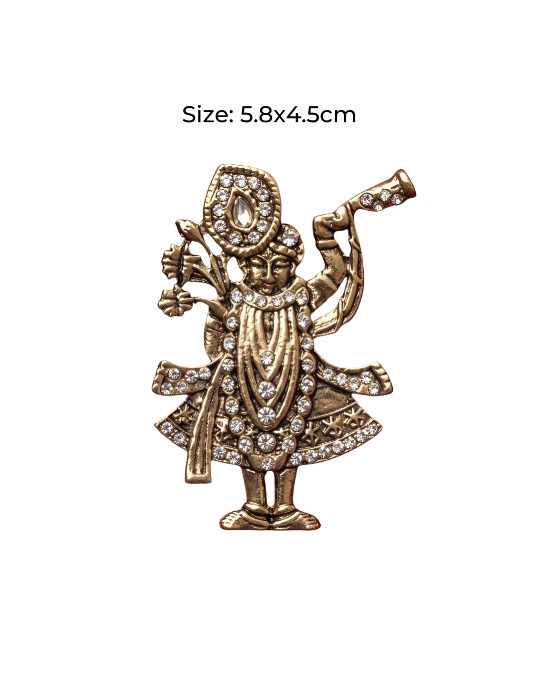 Shreenathji Brass Brooch