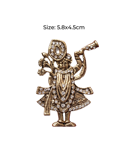 Shreenathji Brass Brooch