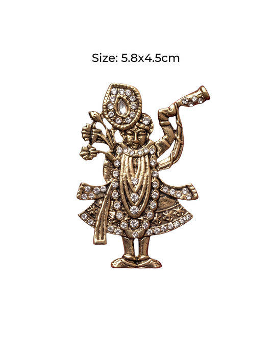 Shreenathji Brass Brooch