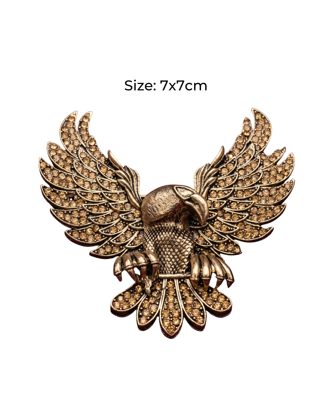 Majestic Eagle Brass Brooch